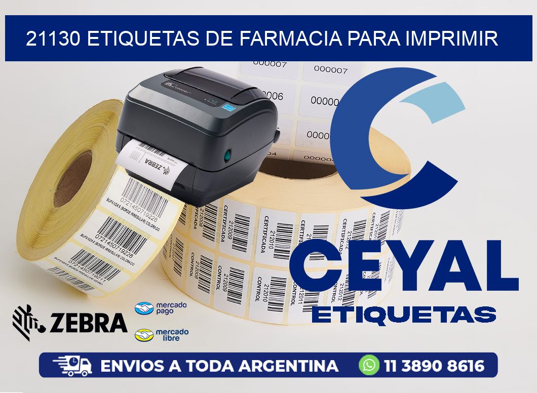 21130 etiquetas de farmacia para imprimir