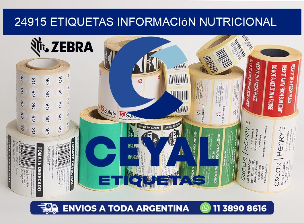 24915 etiquetas Información nutricional