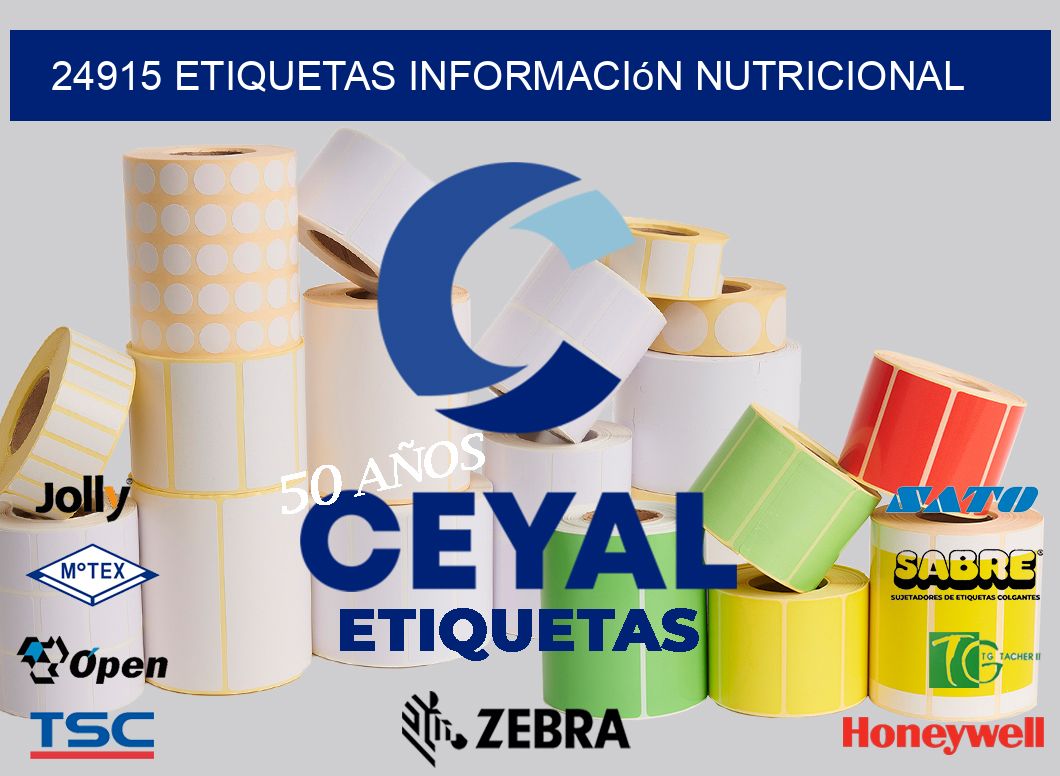 24915 etiquetas Información nutricional