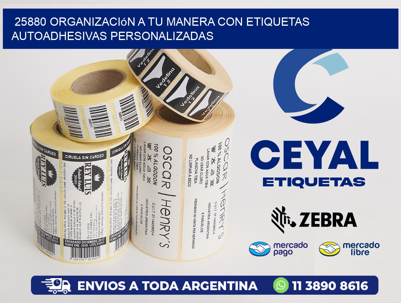 25880 Organización a Tu Manera con Etiquetas Autoadhesivas Personalizadas