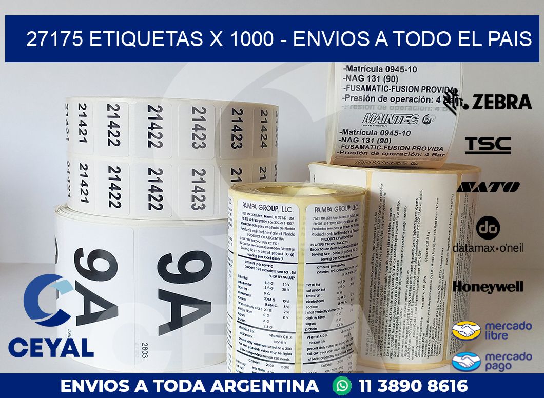 27175 ETIQUETAS X 1000 – ENVIOS A TODO EL PAIS