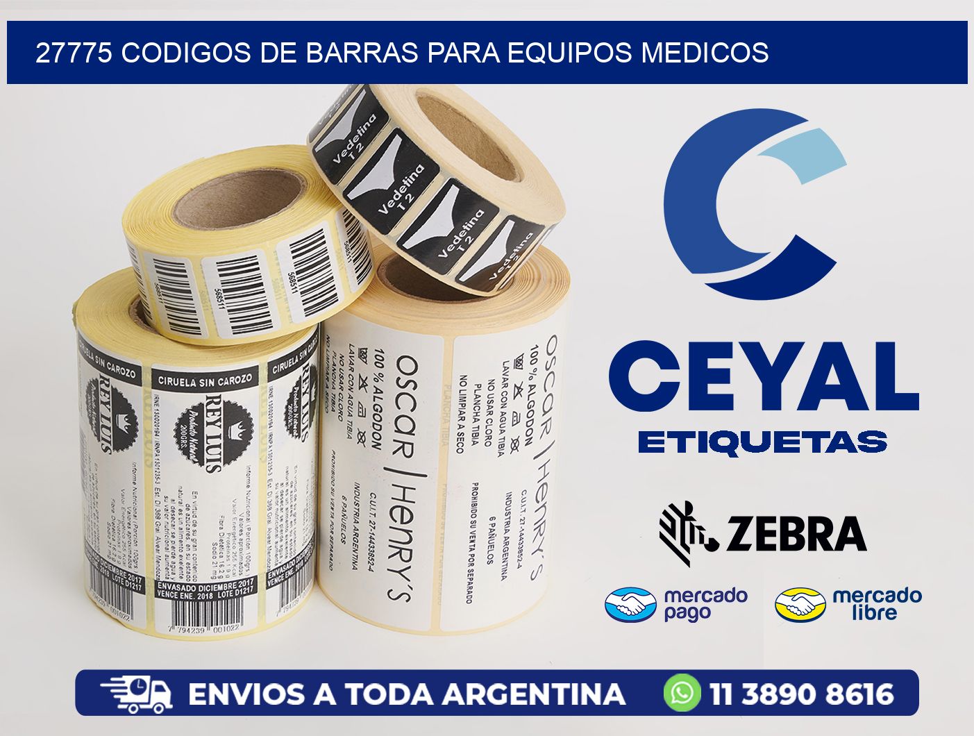 27775 CODIGOS DE BARRAS PARA EQUIPOS MEDICOS