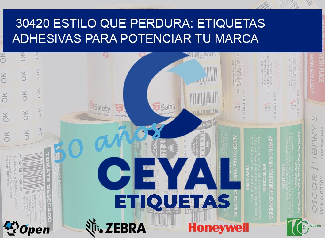 30420 ESTILO QUE PERDURA: ETIQUETAS ADHESIVAS PARA POTENCIAR TU MARCA