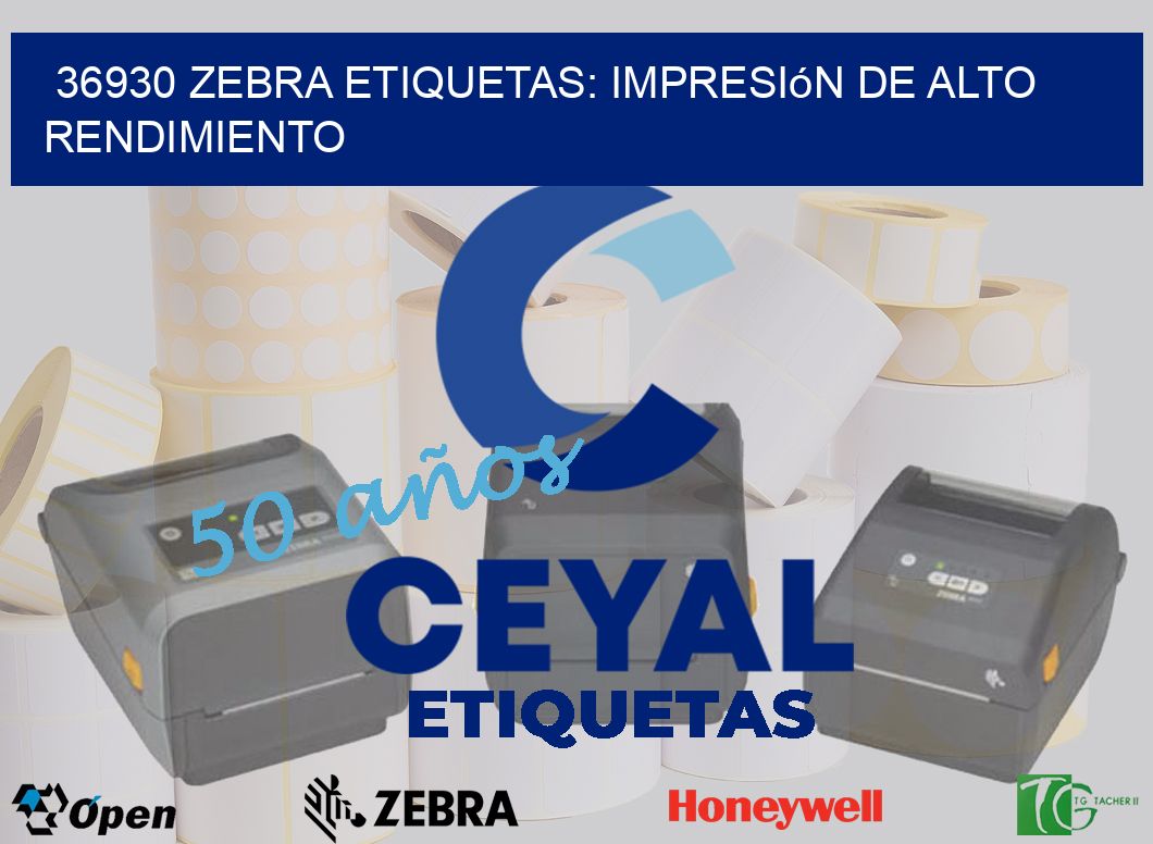 36930 Zebra Etiquetas: Impresión de Alto Rendimiento