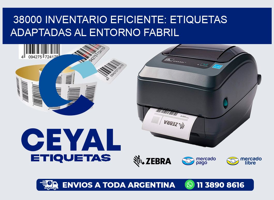 38000 Inventario Eficiente: Etiquetas Adaptadas al Entorno Fabril