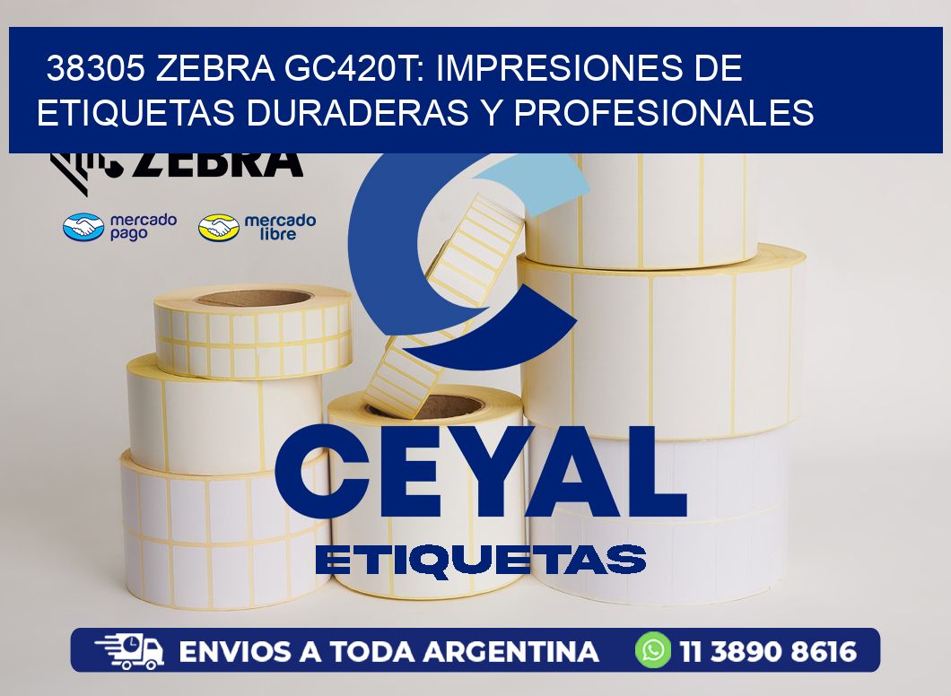 38305 Zebra GC420T: Impresiones de Etiquetas Duraderas y Profesionales
