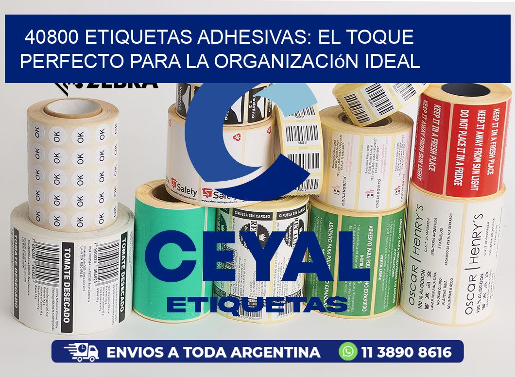 40800 Etiquetas Adhesivas: El Toque Perfecto para la Organización Ideal