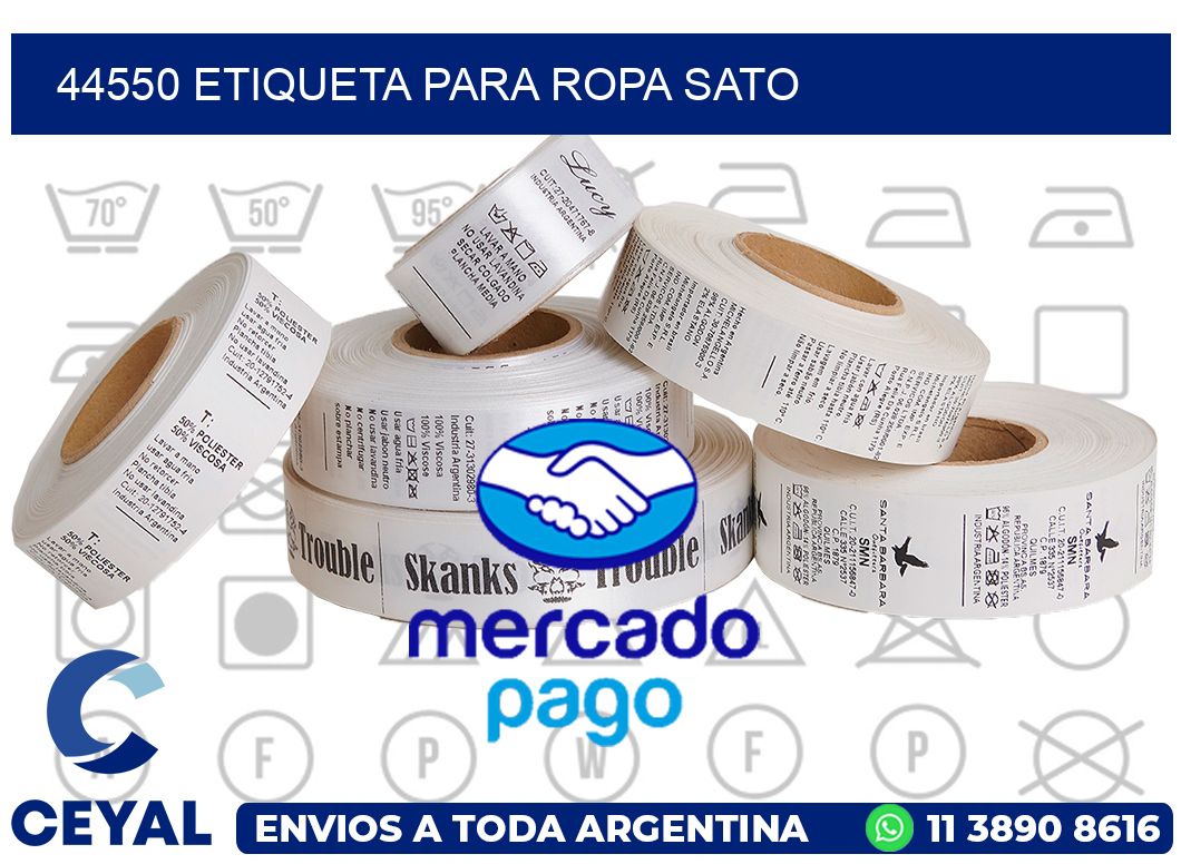 44550 ETIQUETA PARA ROPA SATO