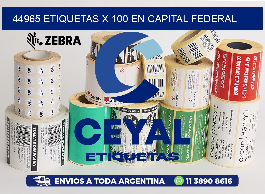 44965 ETIQUETAS X 100 EN CAPITAL FEDERAL