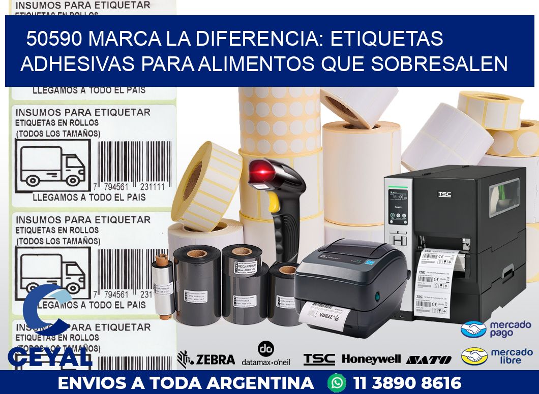 50590 MARCA LA DIFERENCIA: ETIQUETAS ADHESIVAS PARA ALIMENTOS QUE SOBRESALEN
