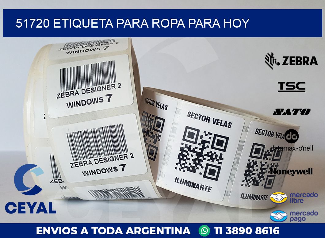 51720 ETIQUETA PARA ROPA PARA HOY