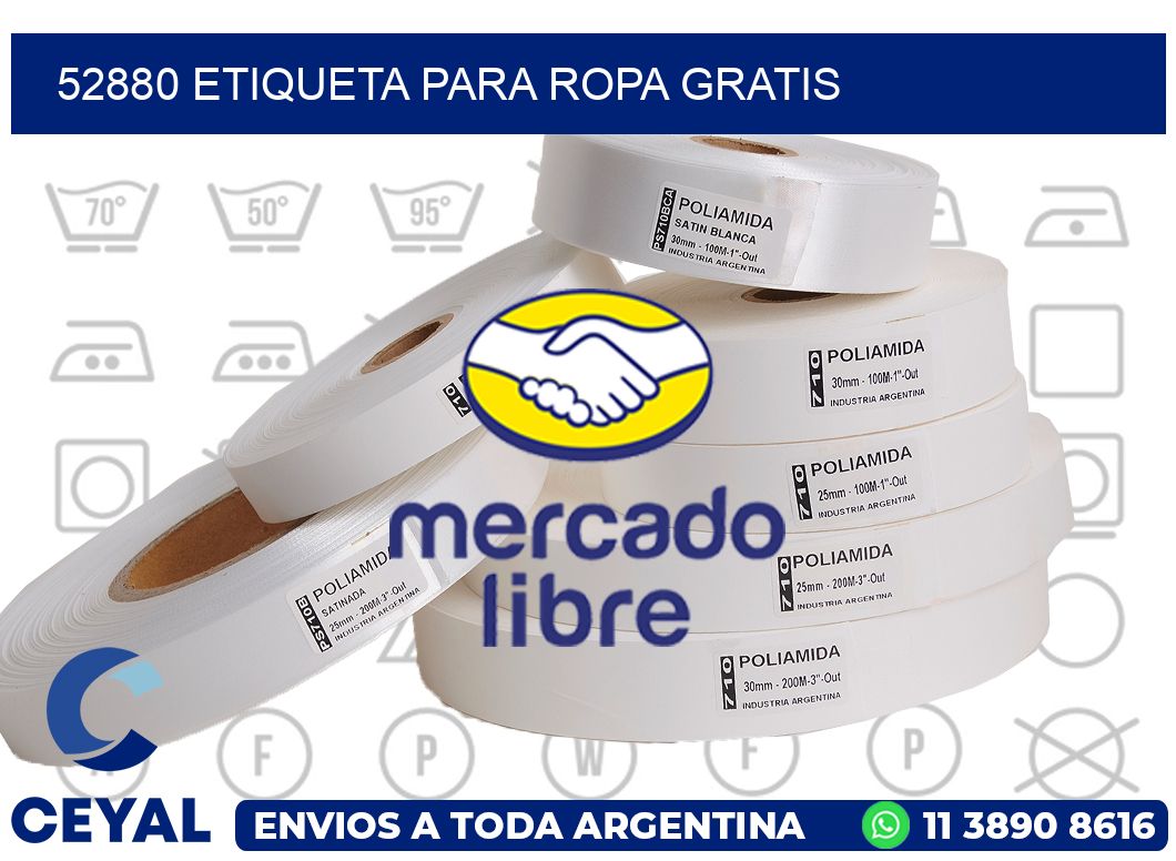 52880 ETIQUETA PARA ROPA GRATIS
