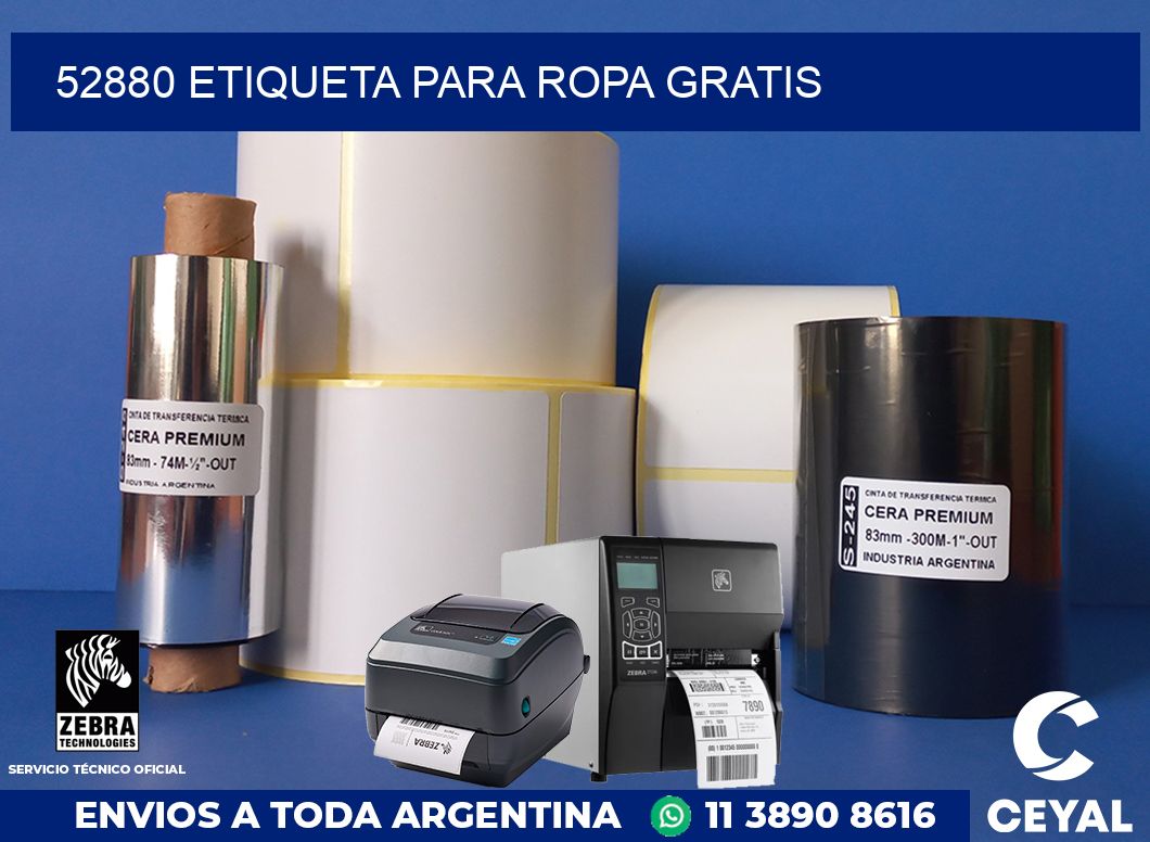 52880 ETIQUETA PARA ROPA GRATIS