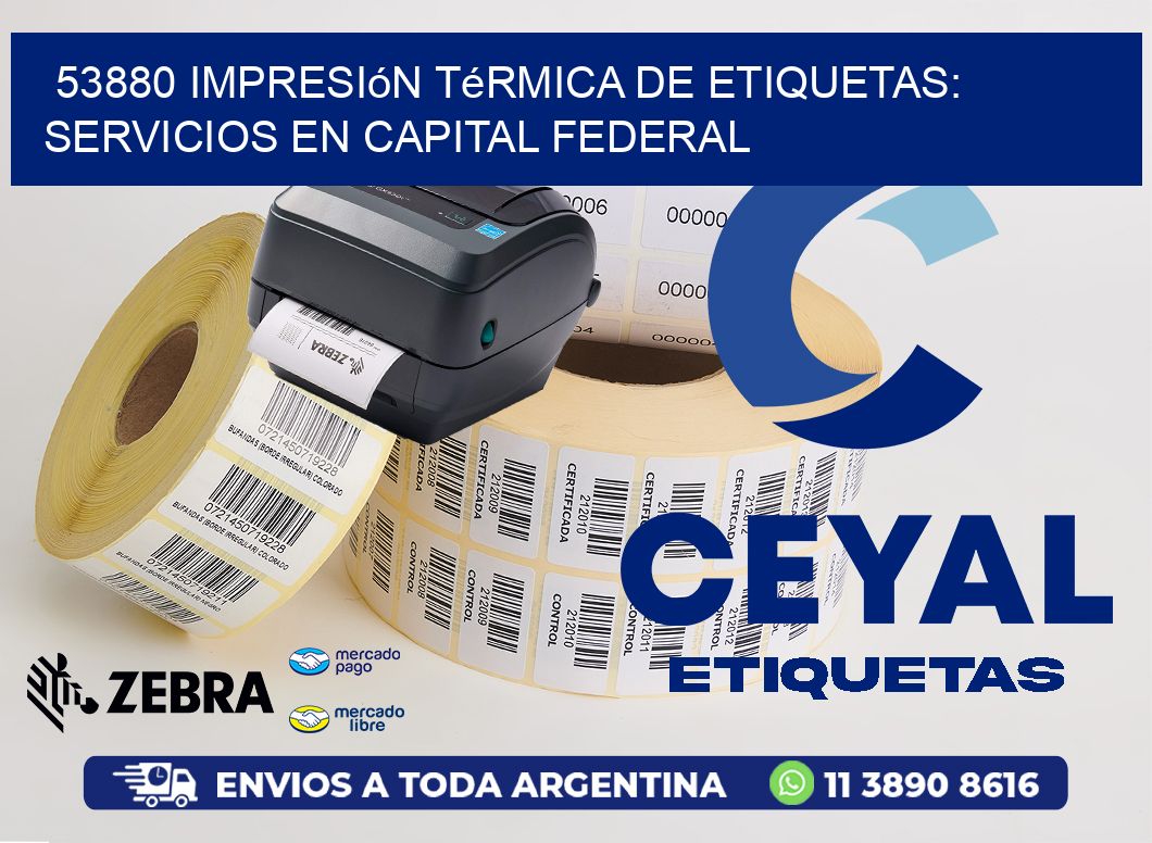 53880 Impresión Térmica de Etiquetas: Servicios en Capital Federal