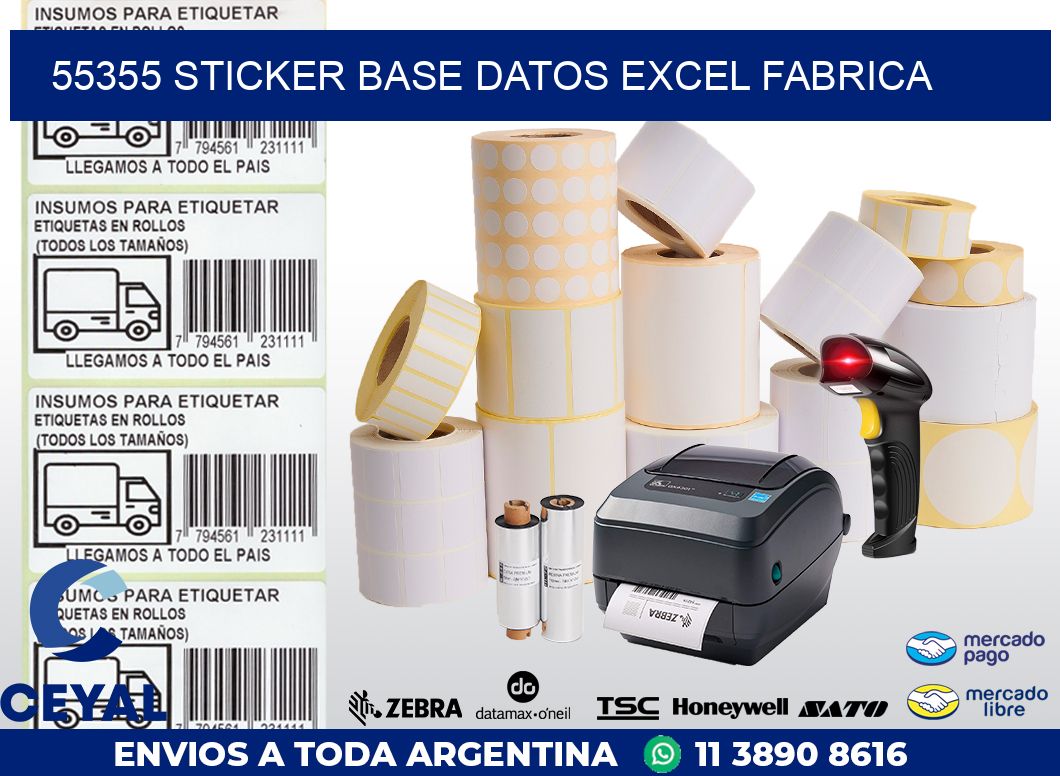 55355 sticker base datos excel fabrica