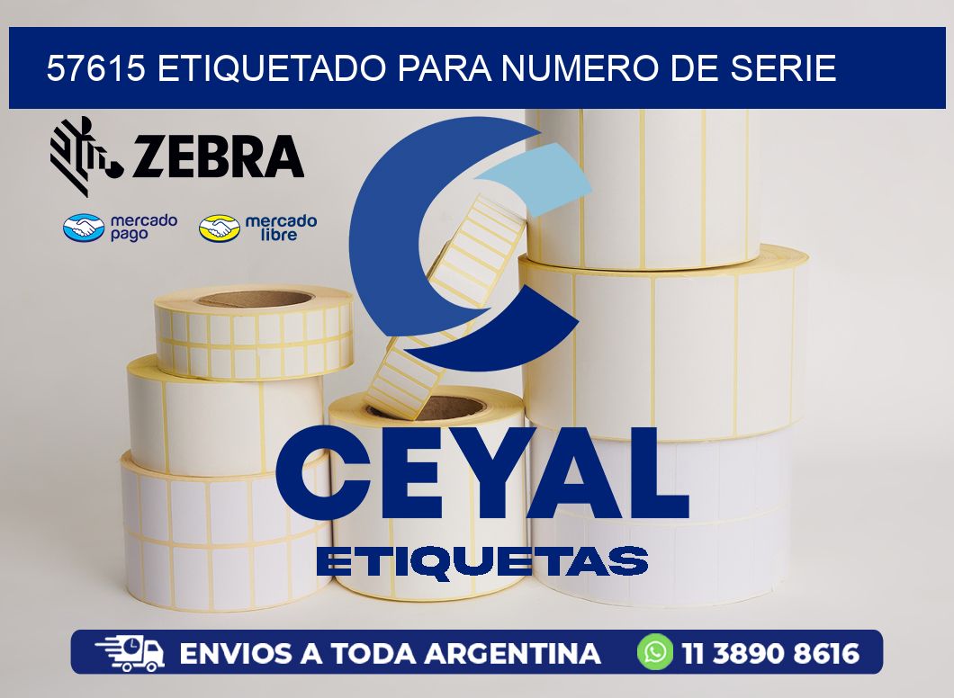 57615 etiquetado para numero de serie