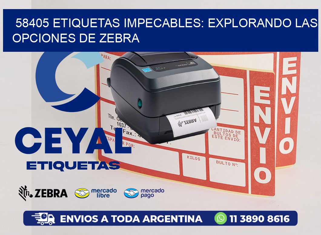 58405 Etiquetas Impecables: Explorando las Opciones de Zebra