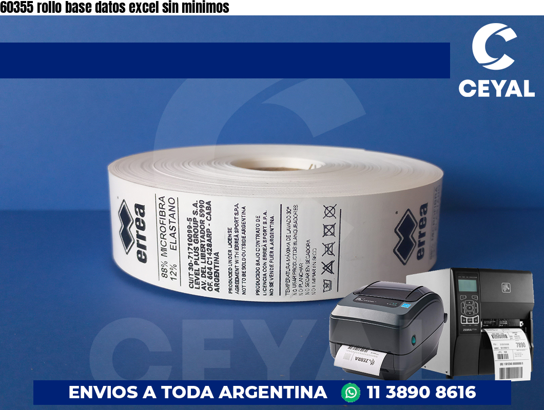 60355 rollo base datos excel sin minimos