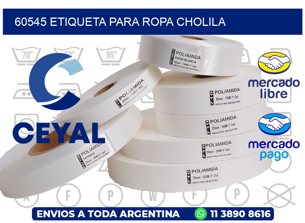 60545 ETIQUETA PARA ROPA CHOLILA