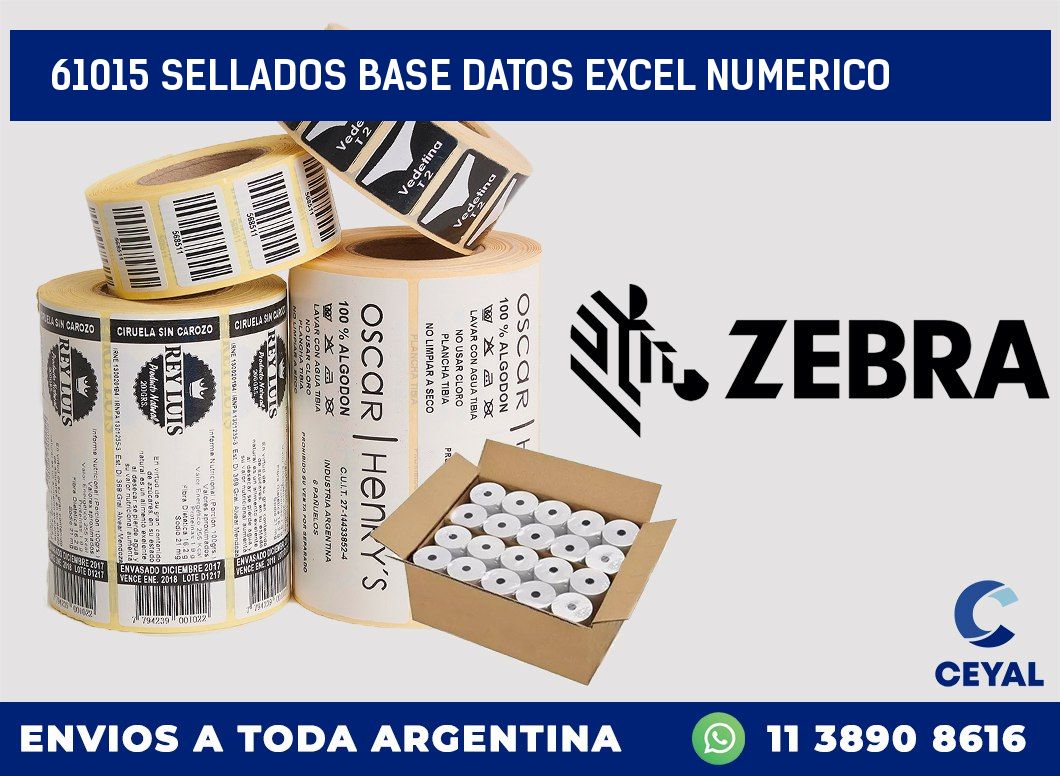 61015 sellados base datos excel numerico