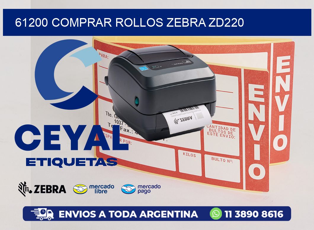 61200 COMPRAR ROLLOS ZEBRA ZD220