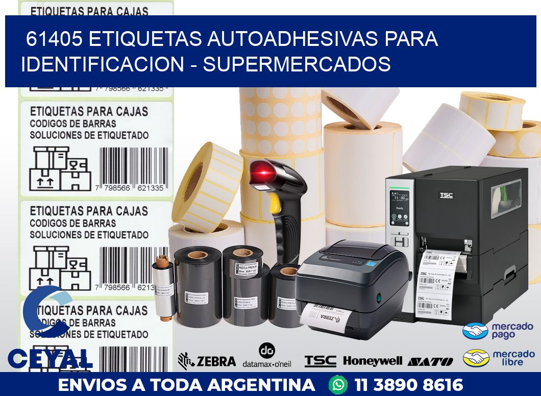 61405 ETIQUETAS AUTOADHESIVAS PARA IDENTIFICACION – SUPERMERCADOS
