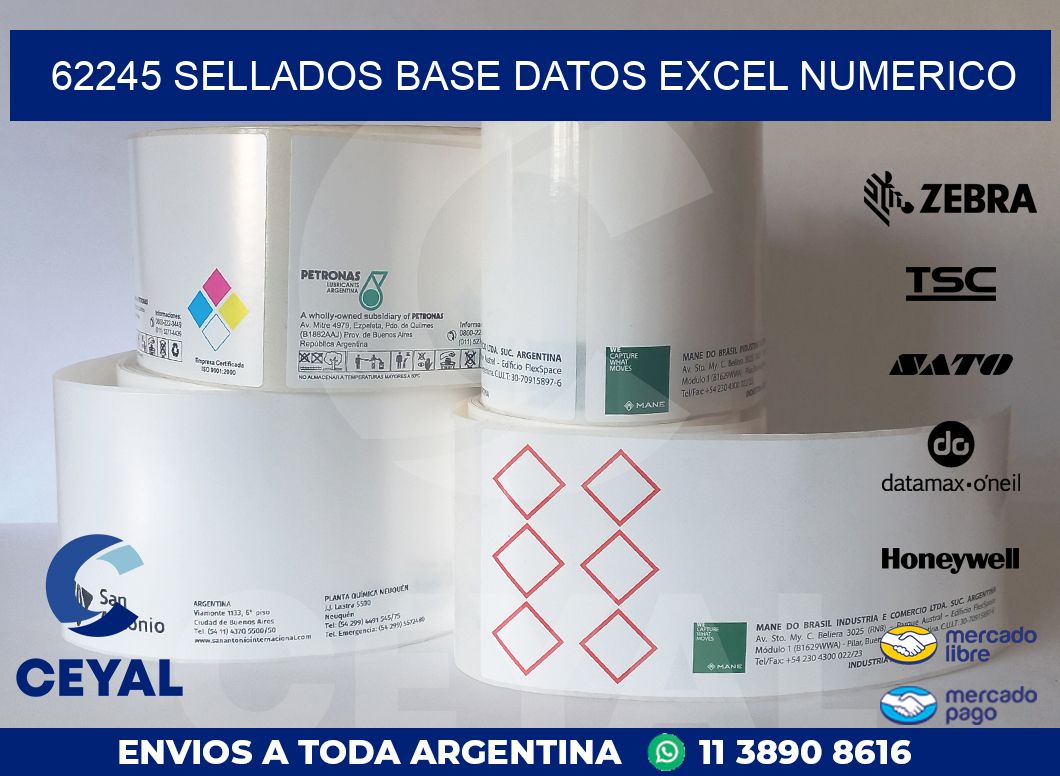 62245 sellados base datos excel numerico