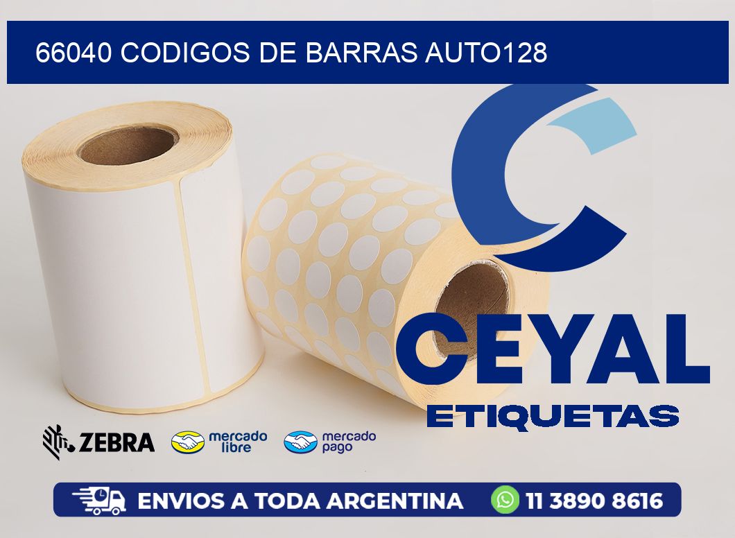 66040 CODIGOS DE BARRAS AUTO128