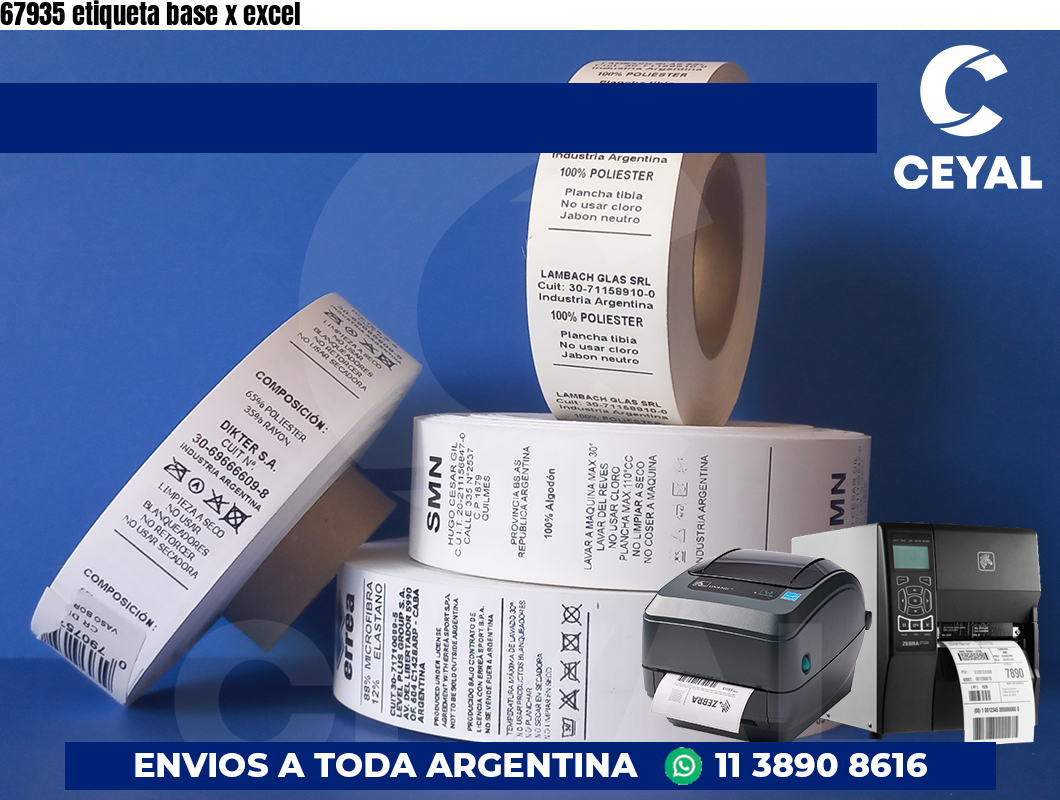 67935 etiqueta base x excel
