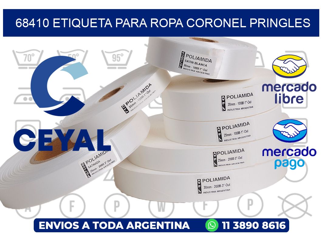 68410 ETIQUETA PARA ROPA CORONEL PRINGLES