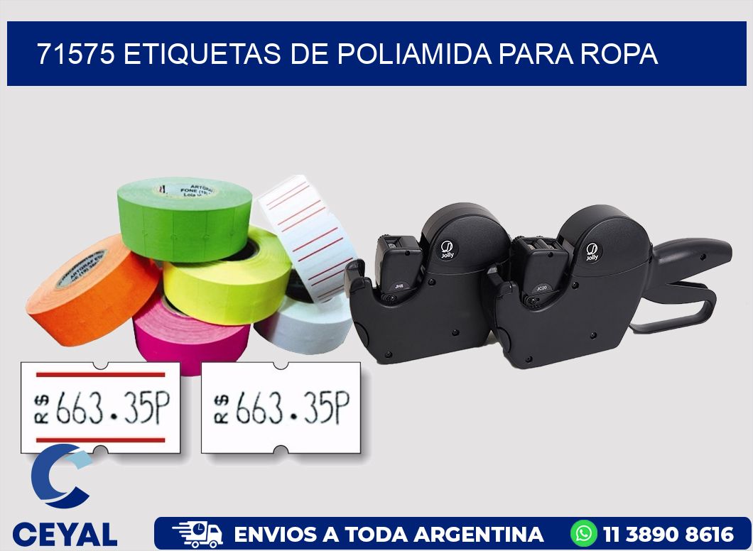 71575 ETIQUETAS DE POLIAMIDA PARA ROPA