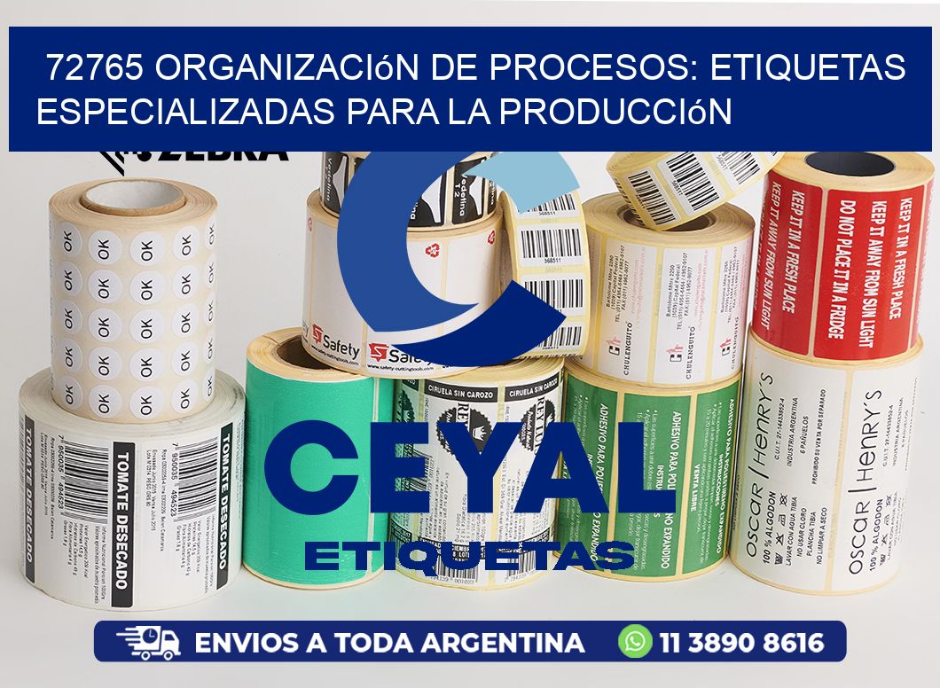 72765 Organización de Procesos: Etiquetas Especializadas para la Producción