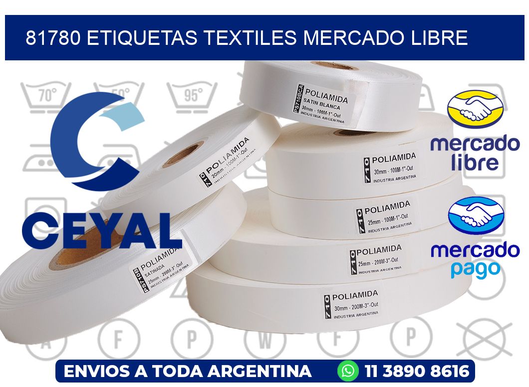 81780 ETIQUETAS TEXTILES MERCADO LIBRE