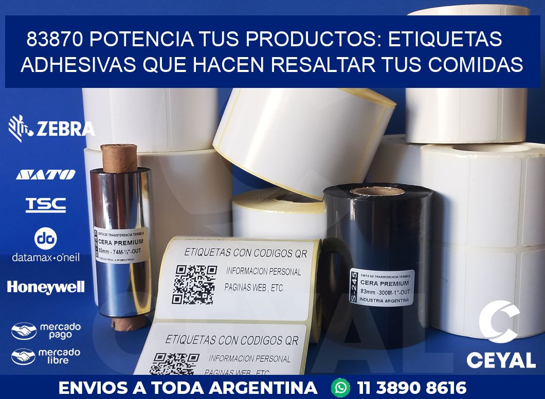 83870 POTENCIA TUS PRODUCTOS: ETIQUETAS ADHESIVAS QUE HACEN RESALTAR TUS COMIDAS