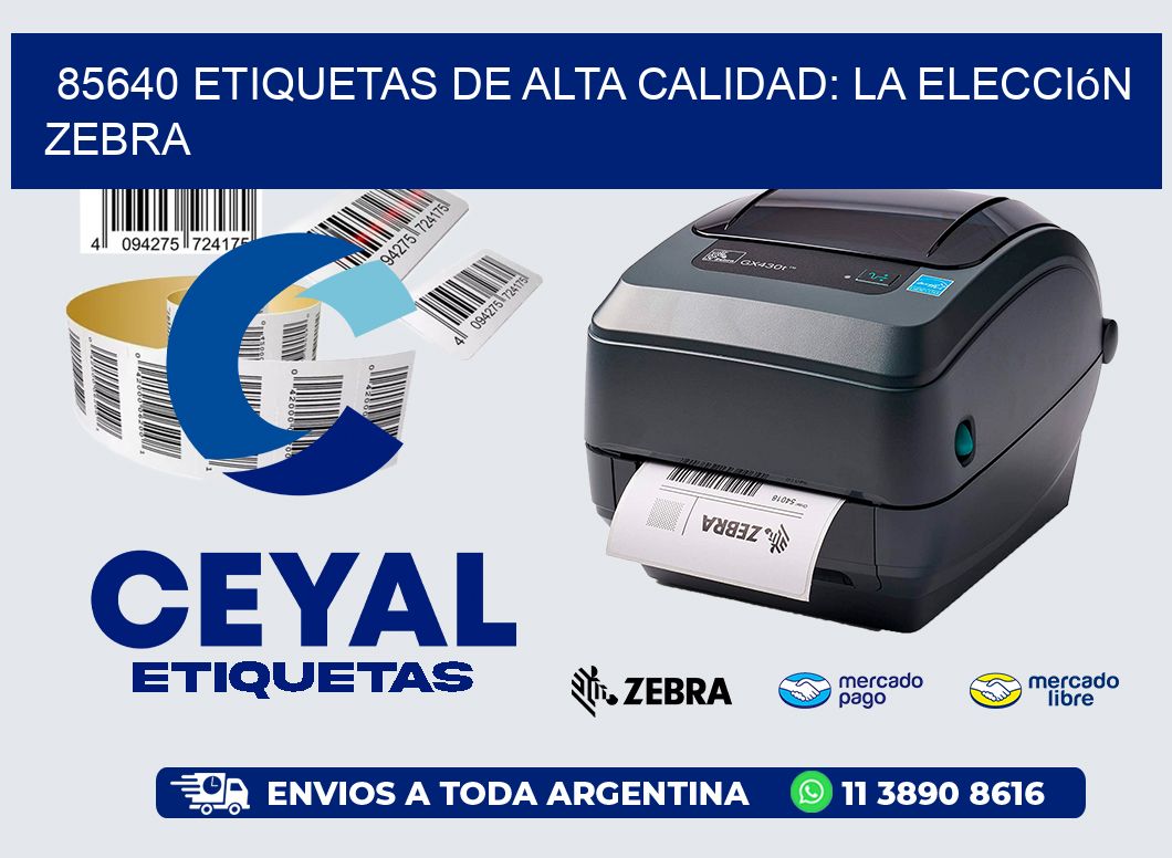 85640 Etiquetas de Alta Calidad: La Elección Zebra