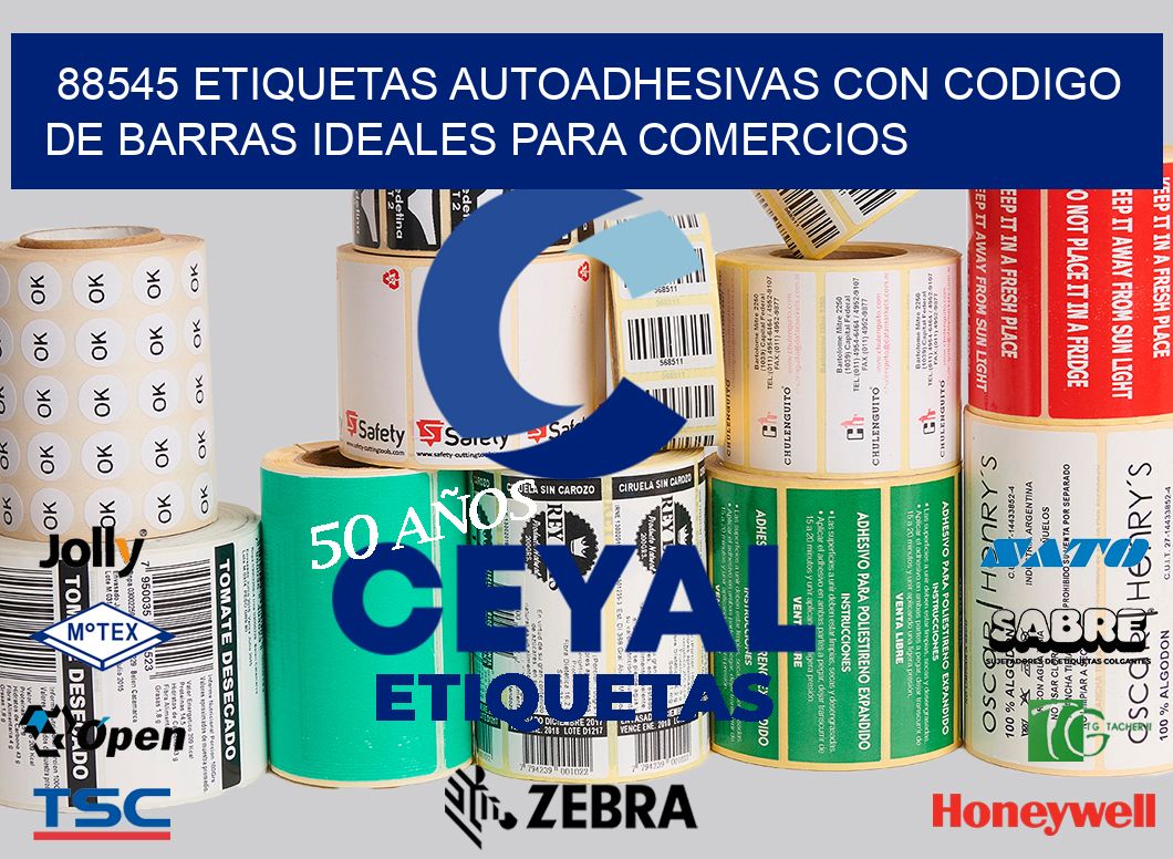 88545 ETIQUETAS AUTOADHESIVAS CON CODIGO DE BARRAS IDEALES PARA COMERCIOS