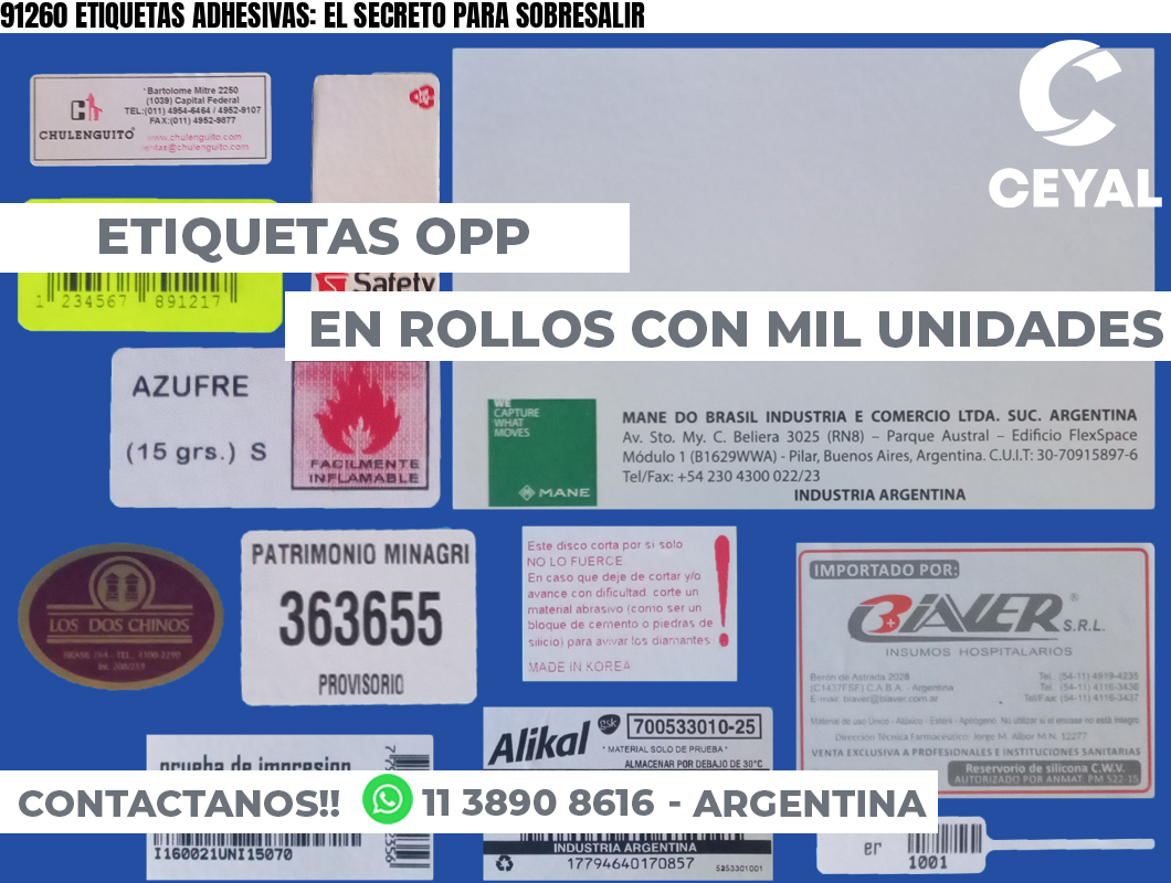 91260 ETIQUETAS ADHESIVAS: EL SECRETO PARA SOBRESALIR