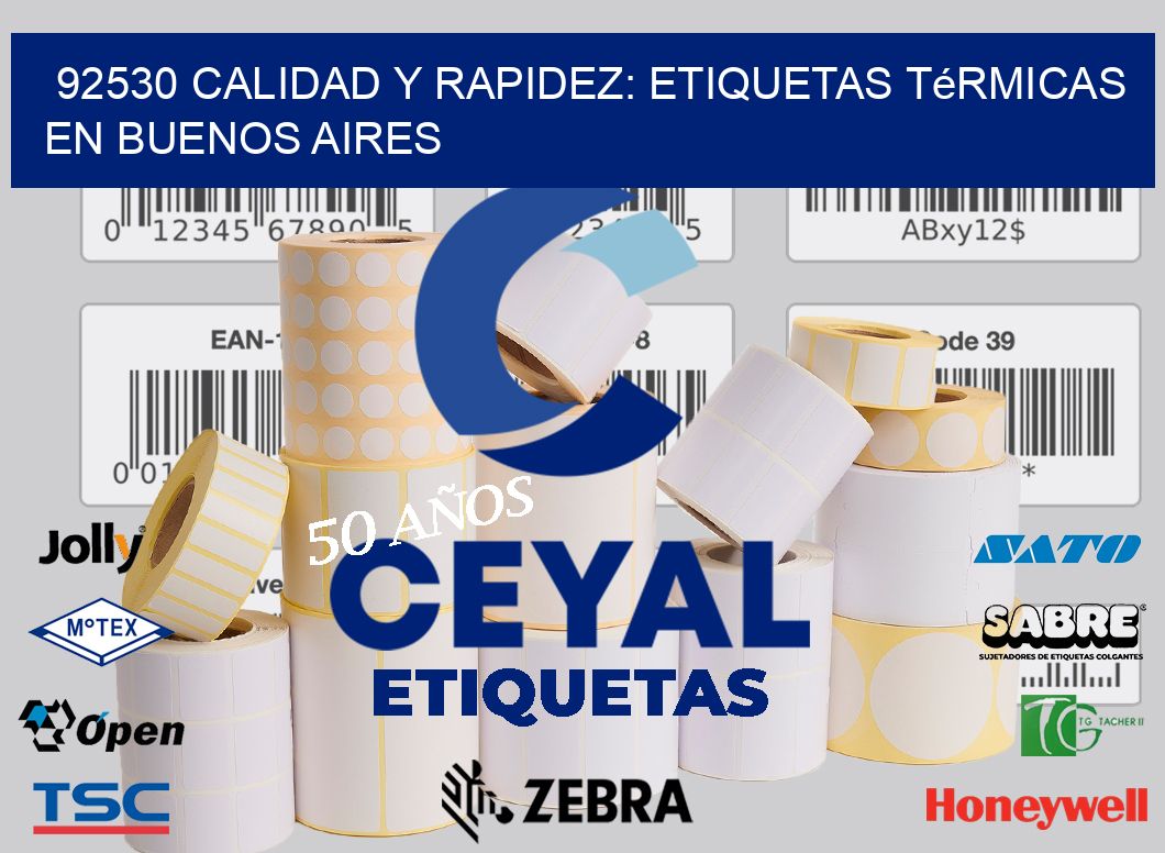 92530 Calidad y Rapidez: Etiquetas Térmicas en Buenos Aires