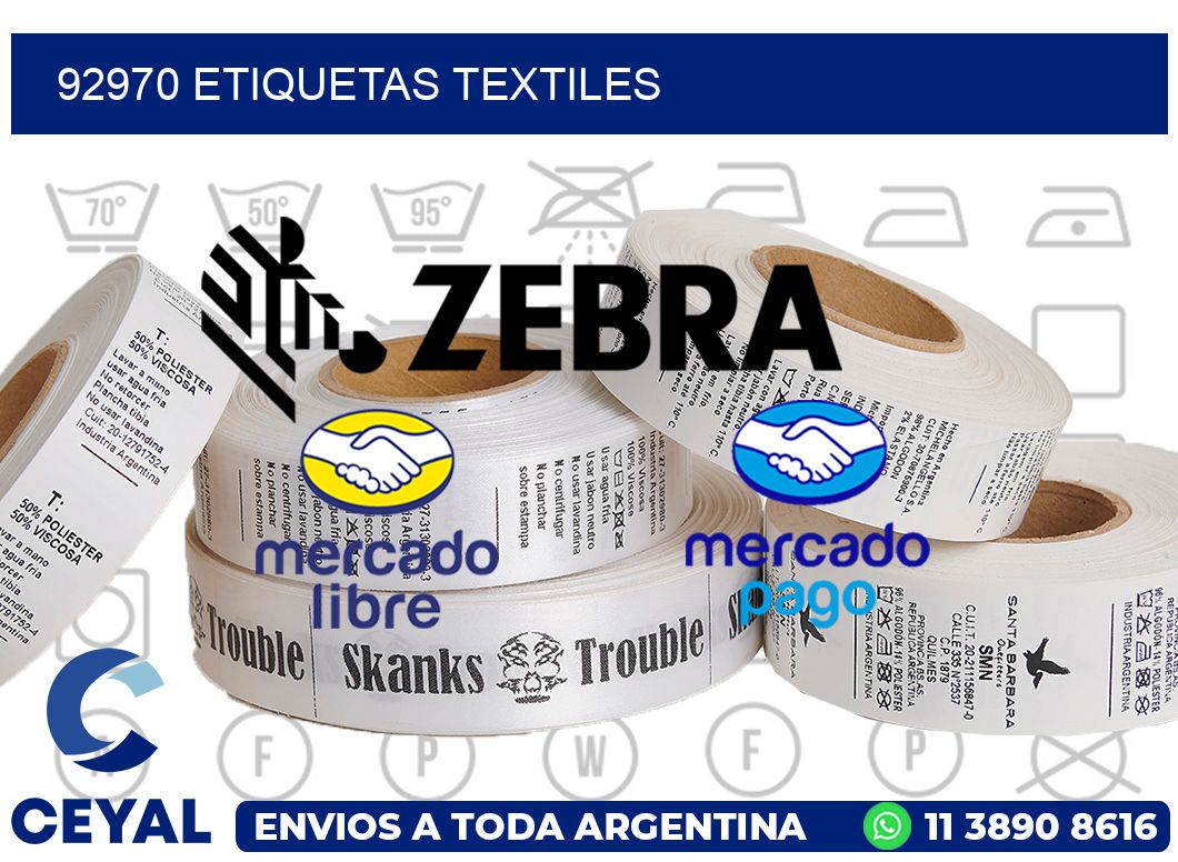 92970 ETIQUETAS TEXTILES