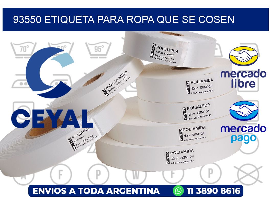 93550 ETIQUETA PARA ROPA QUE SE COSEN