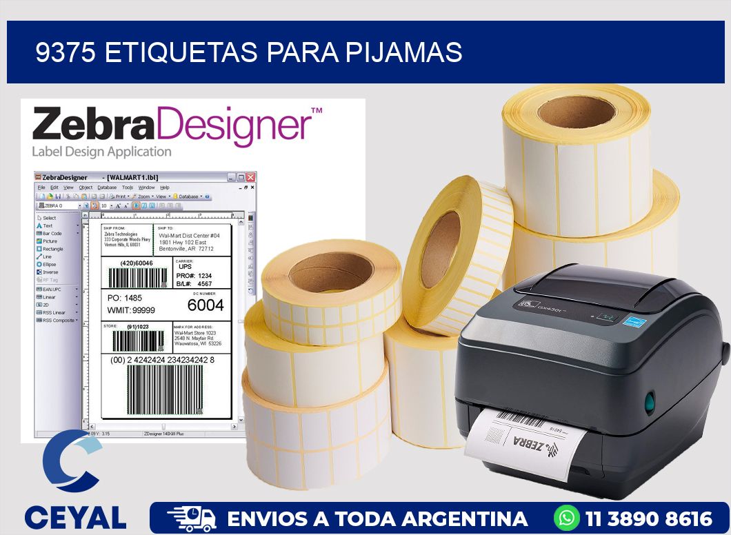 9375 ETIQUETAS PARA PIJAMAS