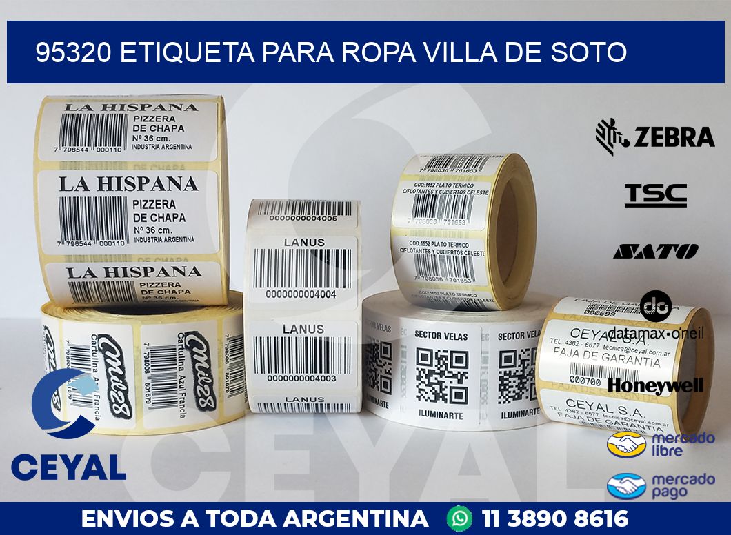 95320 ETIQUETA PARA ROPA VILLA DE SOTO