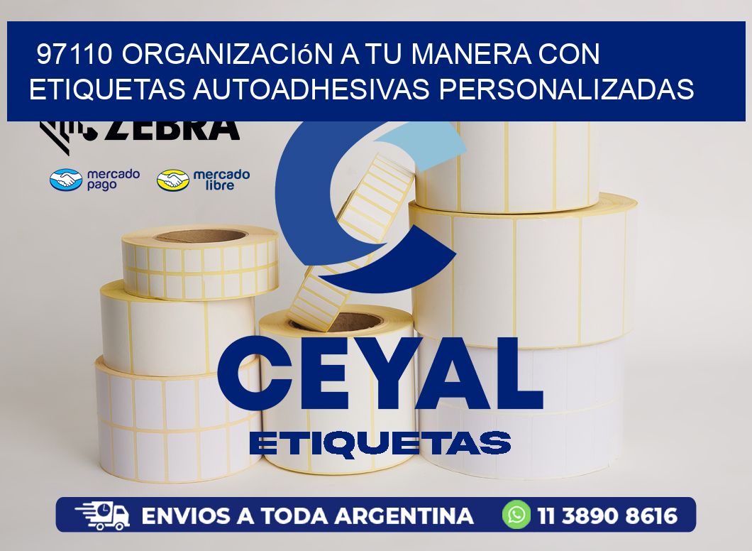 97110 Organización a Tu Manera con Etiquetas Autoadhesivas Personalizadas