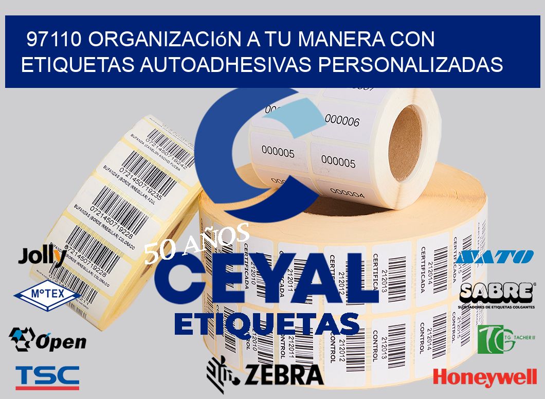 97110 Organización a Tu Manera con Etiquetas Autoadhesivas Personalizadas