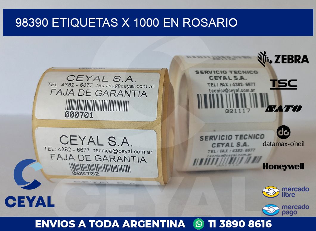 98390 ETIQUETAS X 1000 EN ROSARIO
