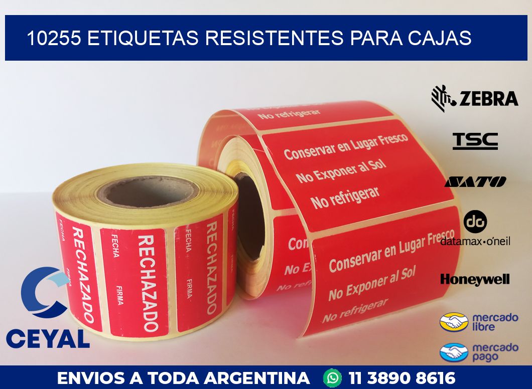 10255 ETIQUETAS RESISTENTES PARA CAJAS