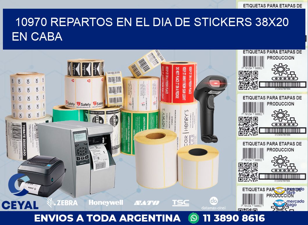 10970 REPARTOS EN EL DIA DE STICKERS 38X20 EN CABA