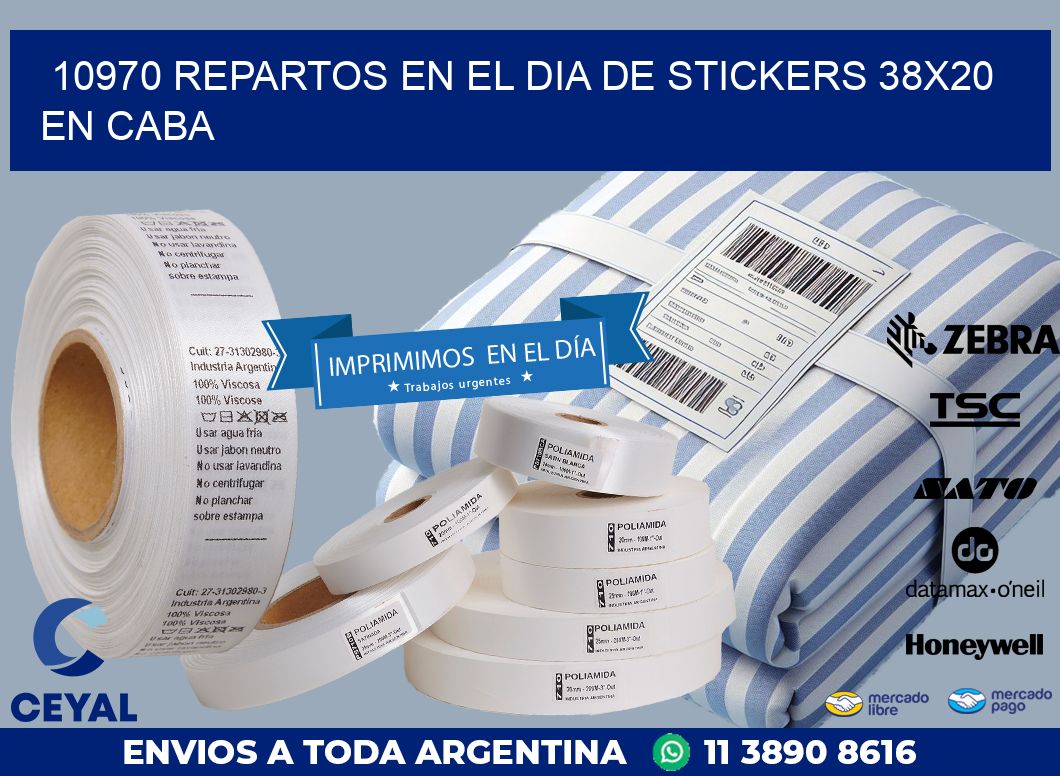 10970 REPARTOS EN EL DIA DE STICKERS 38X20 EN CABA