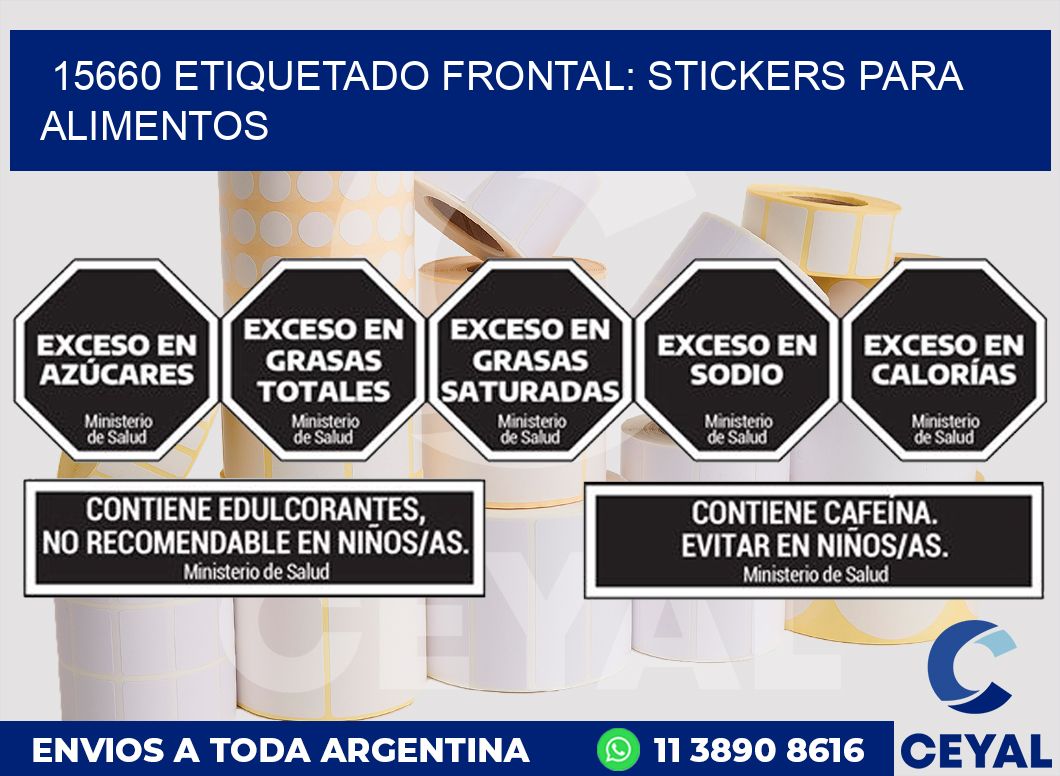 15660 ETIQUETADO FRONTAL: STICKERS PARA ALIMENTOS