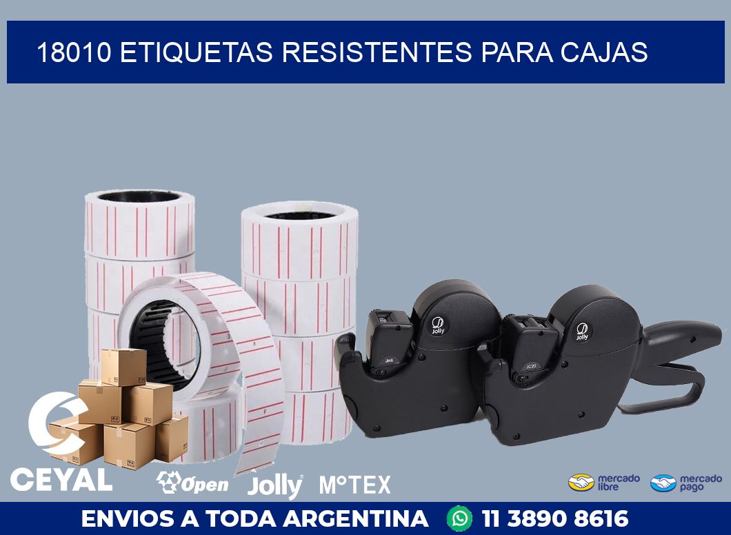 18010 ETIQUETAS RESISTENTES PARA CAJAS